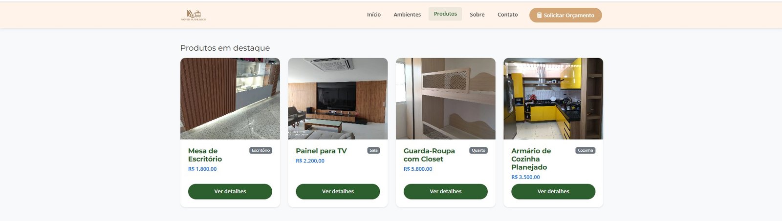 Preview 5 do site para marceneiros